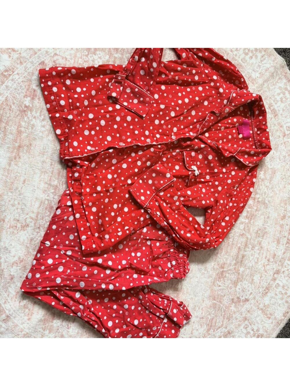 Victoria’s Secret Red Polka Dot Pajama Set Coquette Lounge Set Cute Matching Set